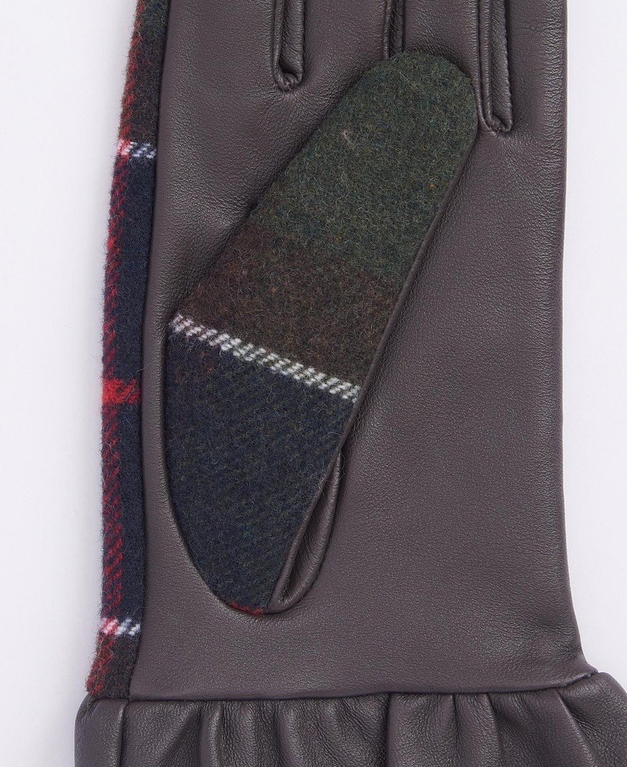 luvas de couro xadrez elishaw