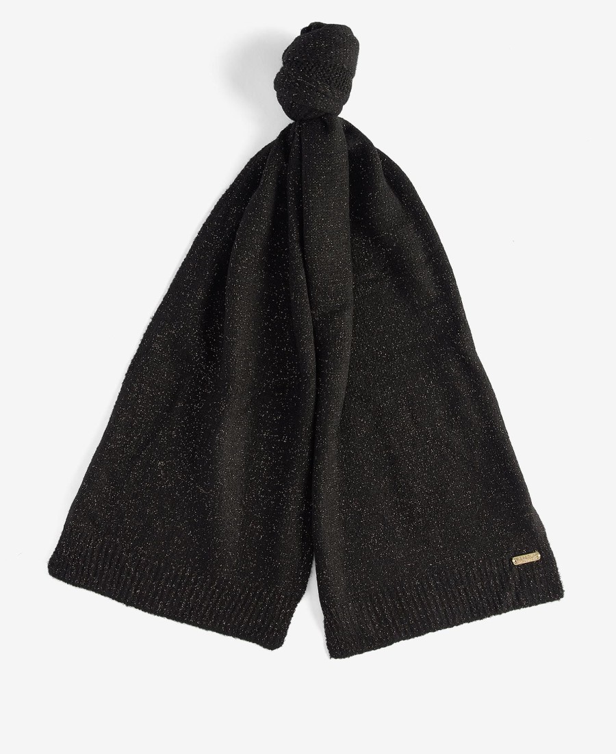 conjunto de presente com gorro e cachecol brilhantes