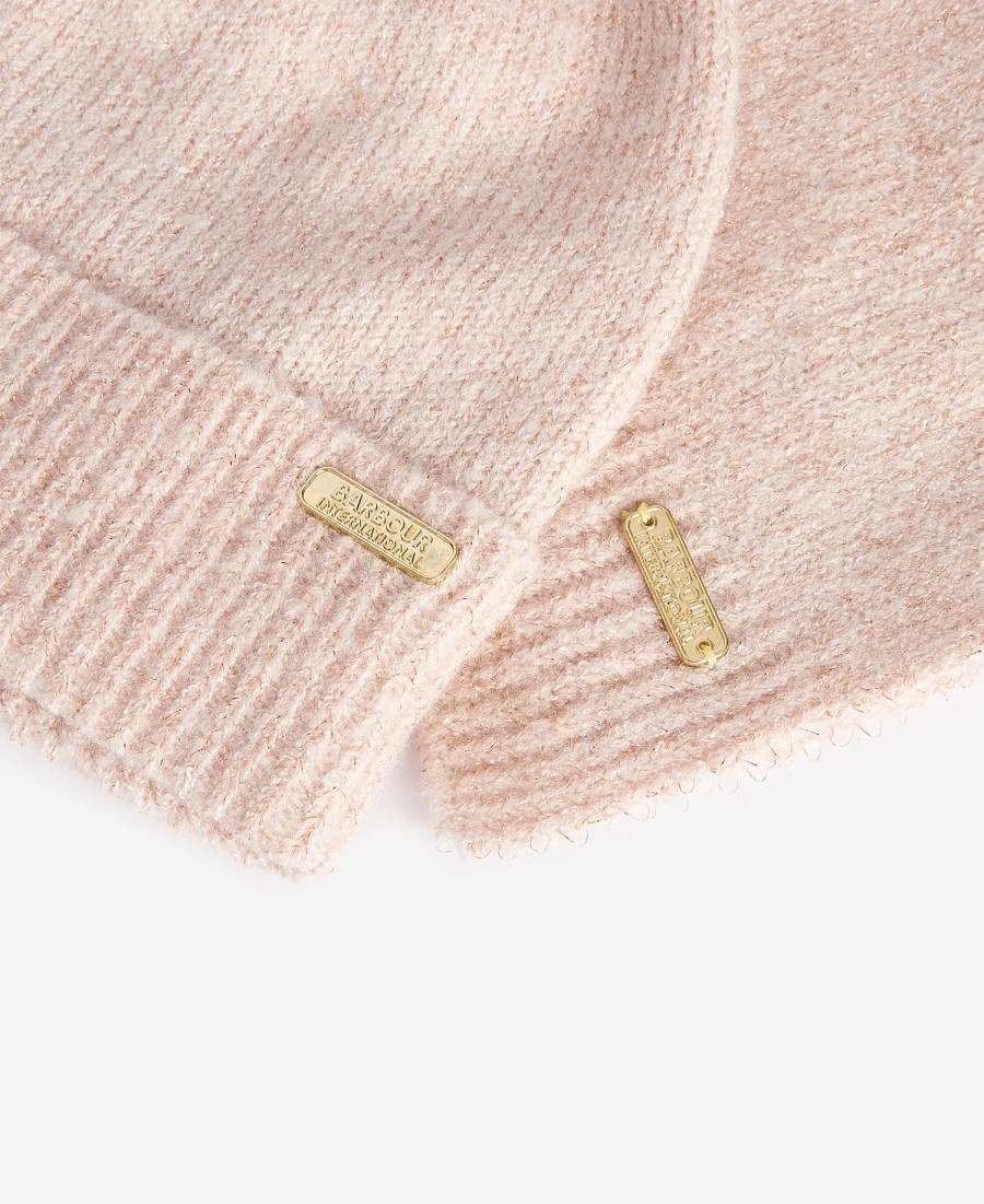 conjunto de presente com gorro e cachecol brilhantes
