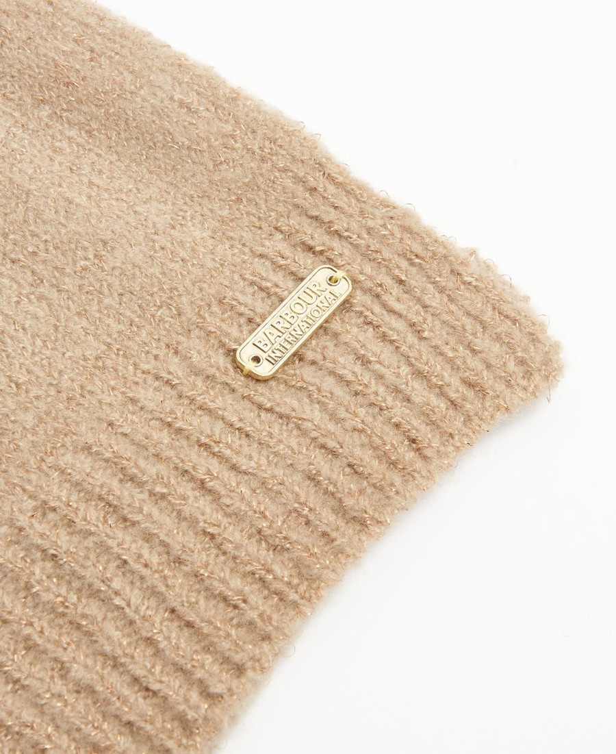 conjunto de presente com gorro e cachecol brilhantes