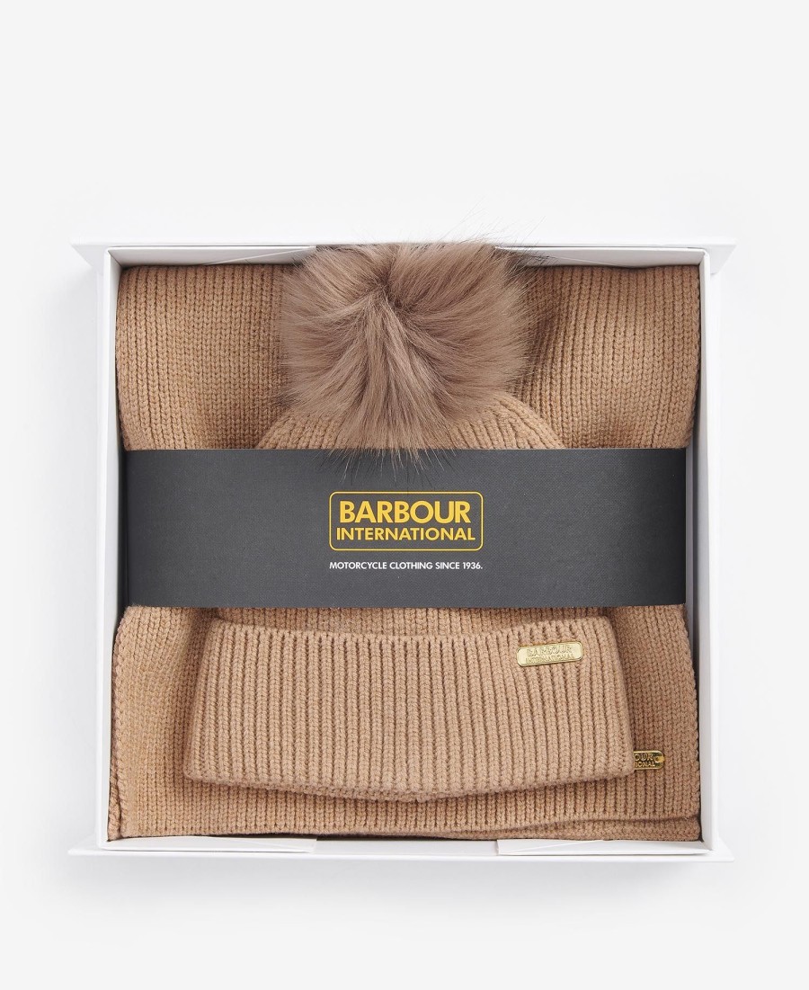 conjunto de presente mallory com gorro e cachecol