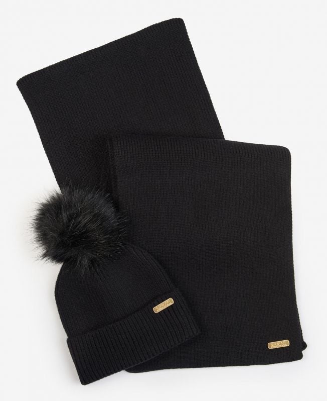 conjunto de presente mallory com gorro e cachecol
