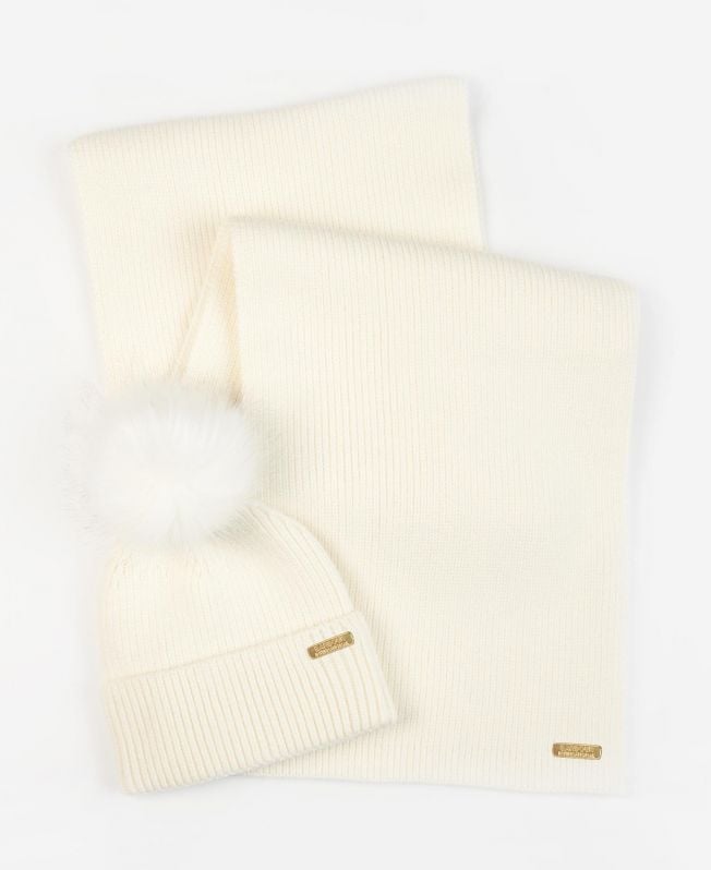conjunto de presente mallory com gorro e cachecol