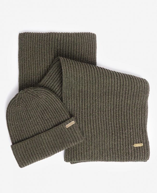 conjunto de presente com gorro e cachecol estoril