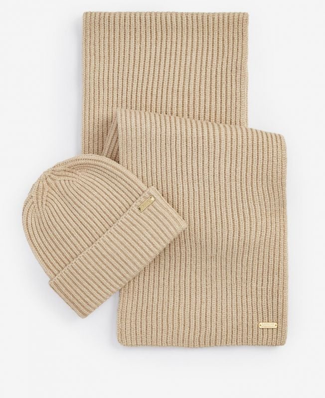 conjunto de presente com gorro e cachecol estoril