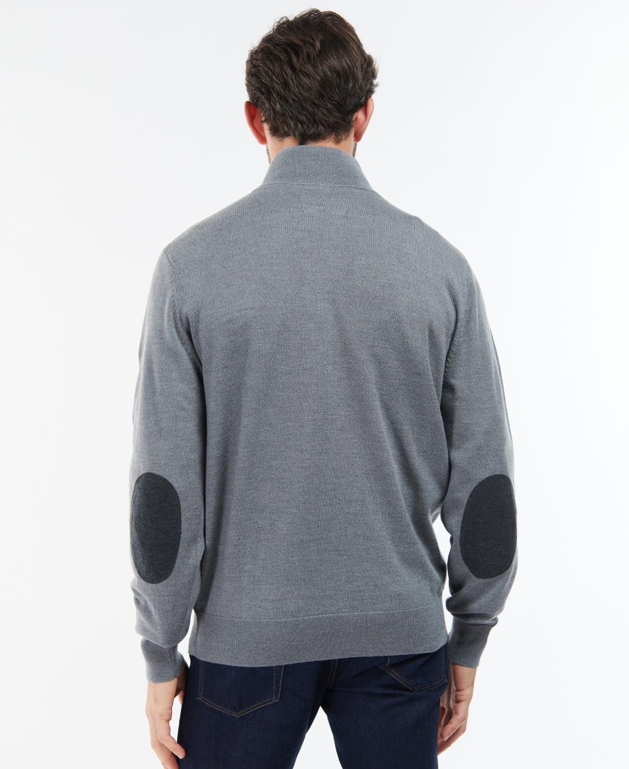 moletom com zíper até a metade em lã merino loyton
