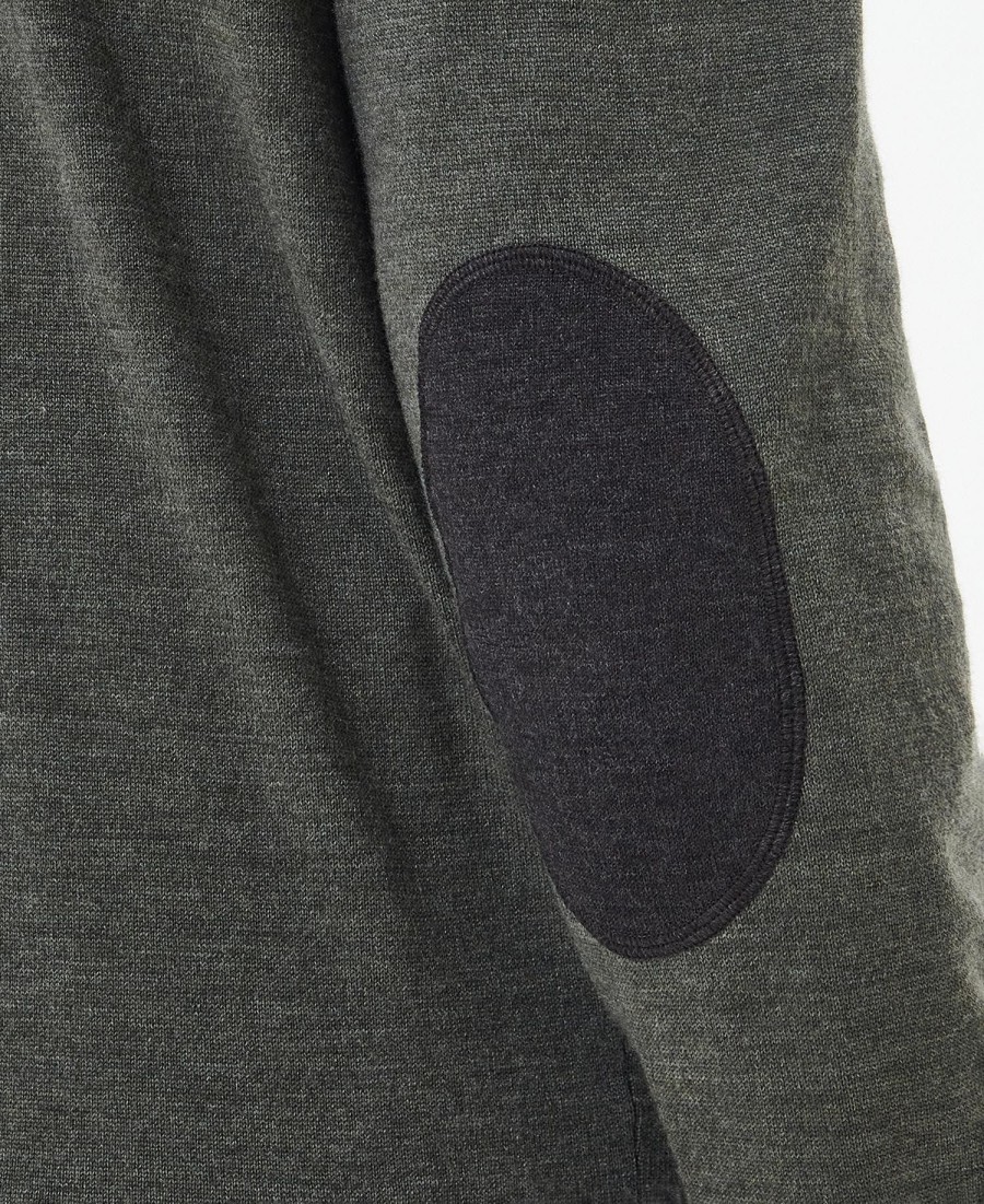 moletom com zíper até a metade em lã merino loyton