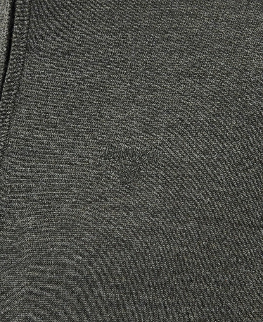 moletom com zíper até a metade em lã merino loyton