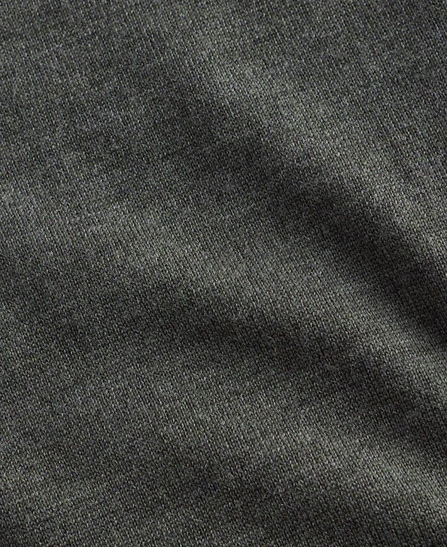 moletom com zíper até a metade em lã merino loyton