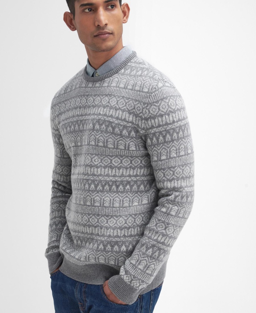 suéter de gola redonda stonebeck fairisle