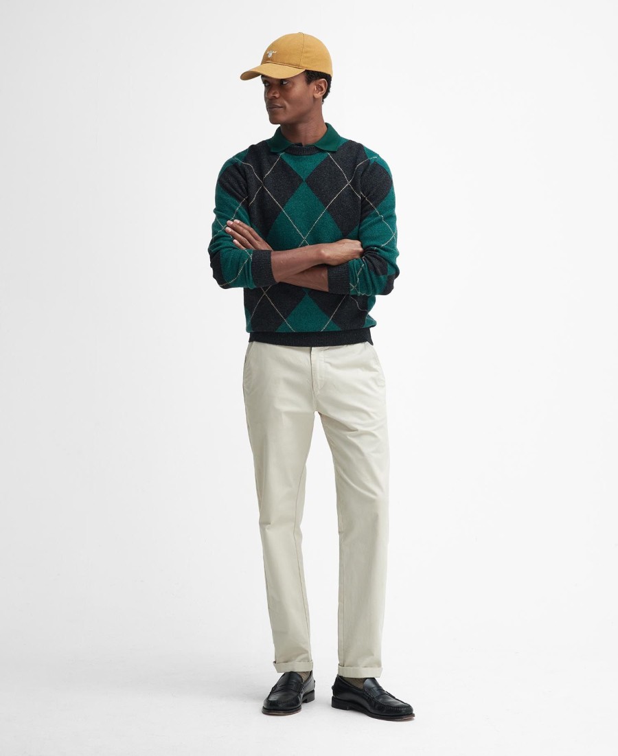 suéter sutherwell argyle com gola moldada