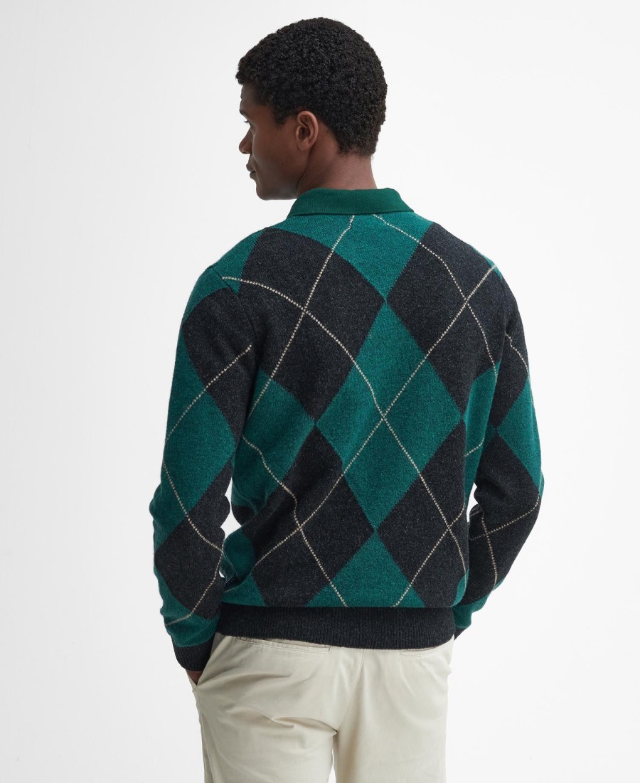 suéter sutherwell argyle com gola moldada