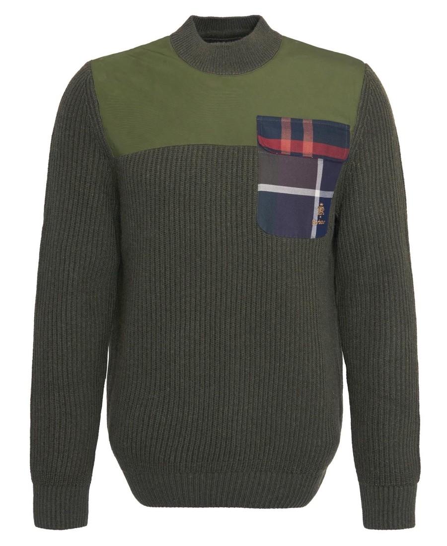 suéter barbour x baracuta miller com gola redonda