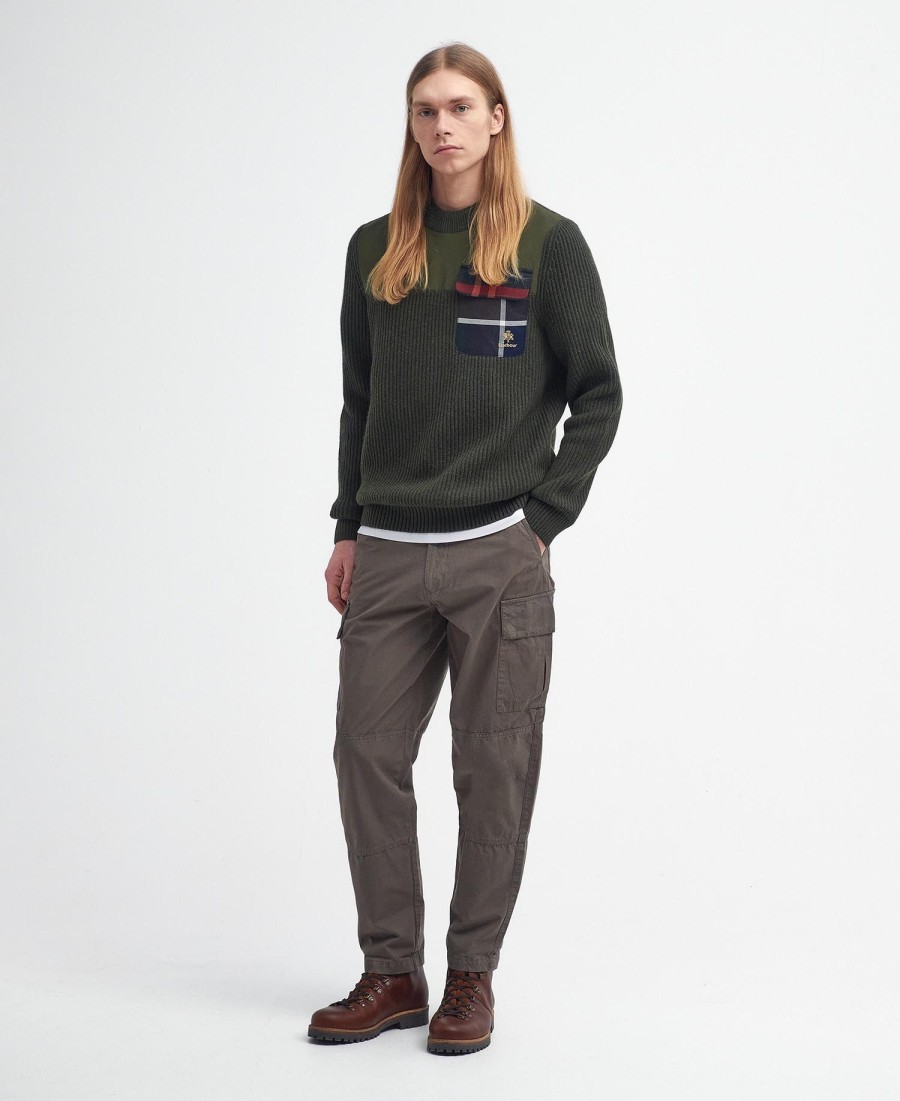 suéter barbour x baracuta miller com gola redonda