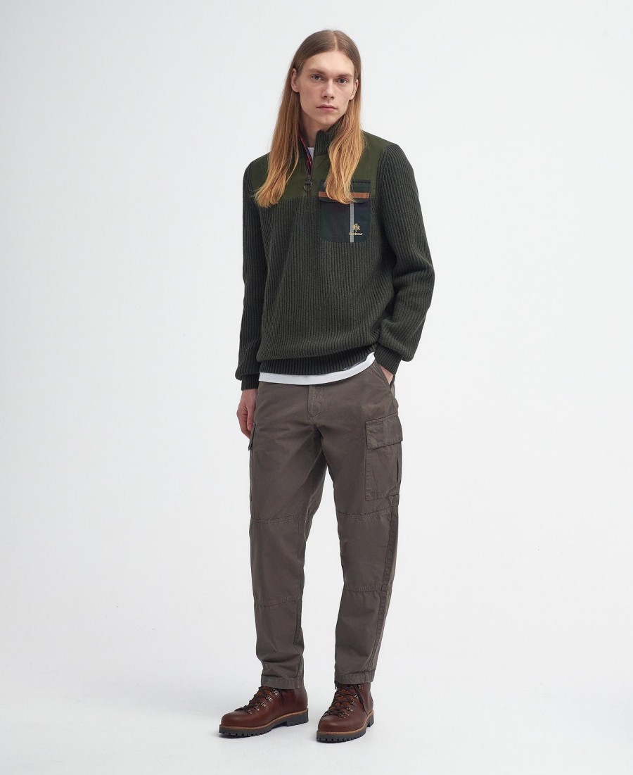 suéter meio zíper barbour x baracuta miller