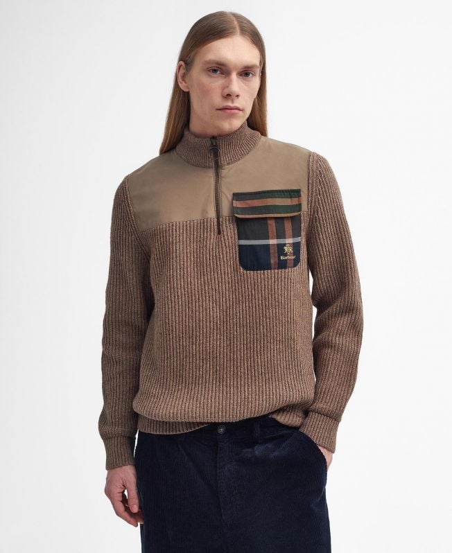 suéter meio zíper barbour x baracuta miller
