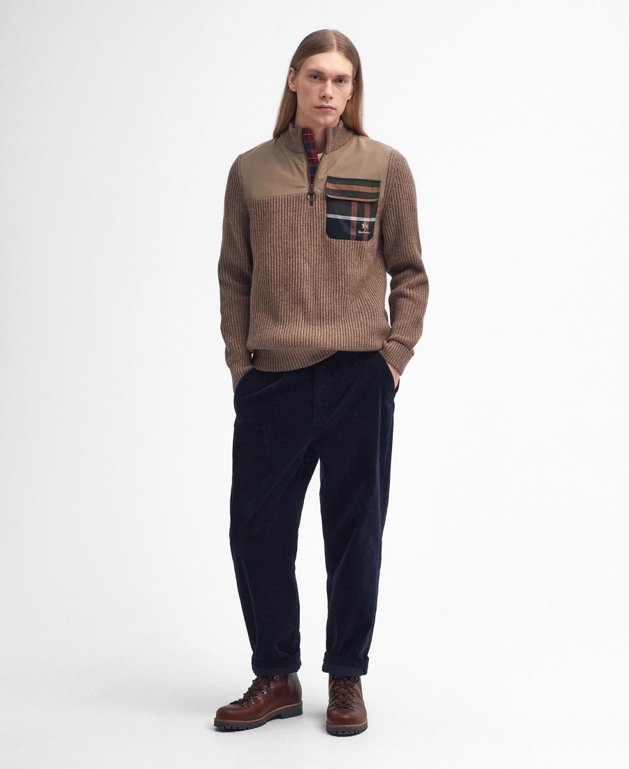 suéter meio zíper barbour x baracuta miller
