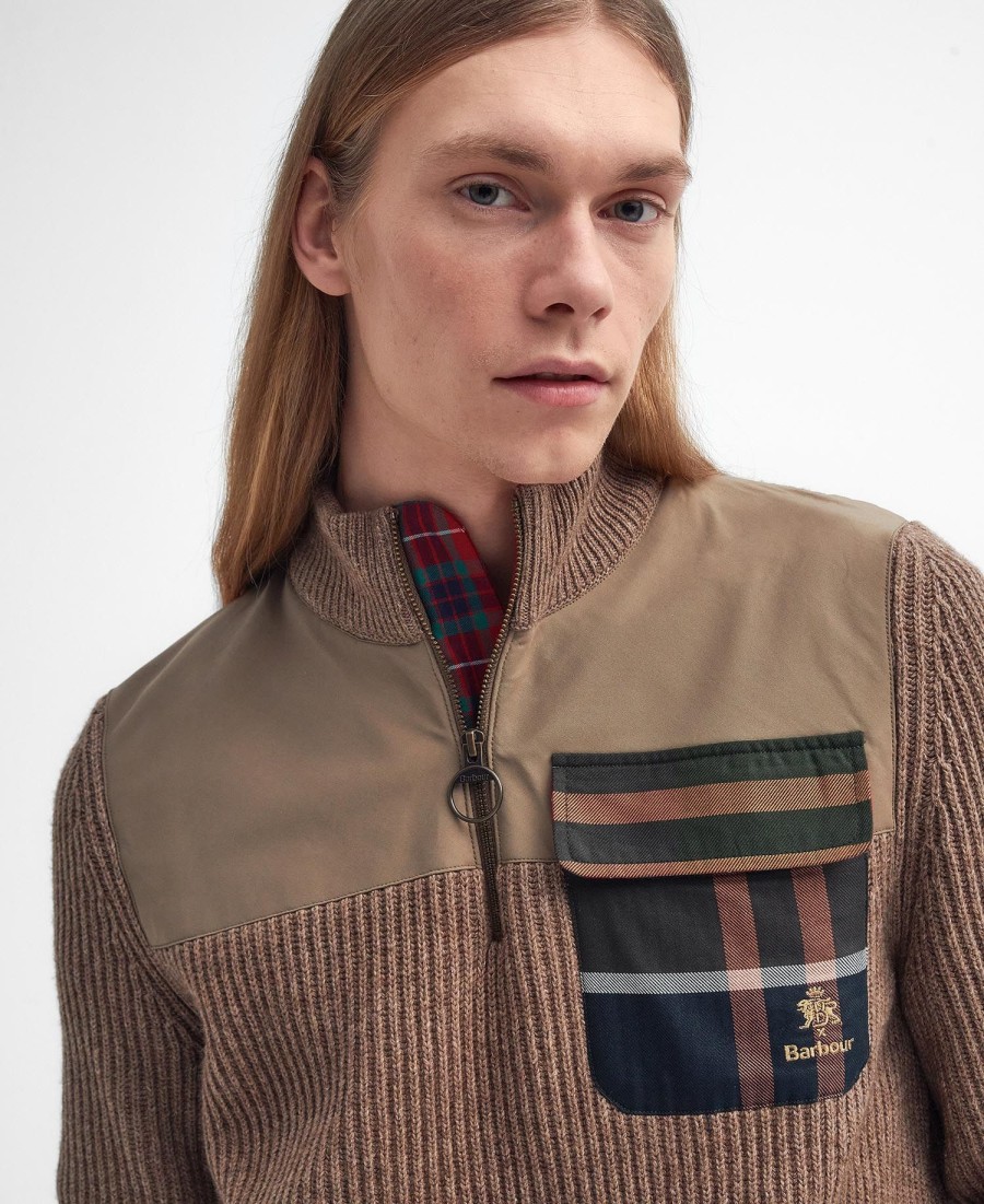 suéter meio zíper barbour x baracuta miller