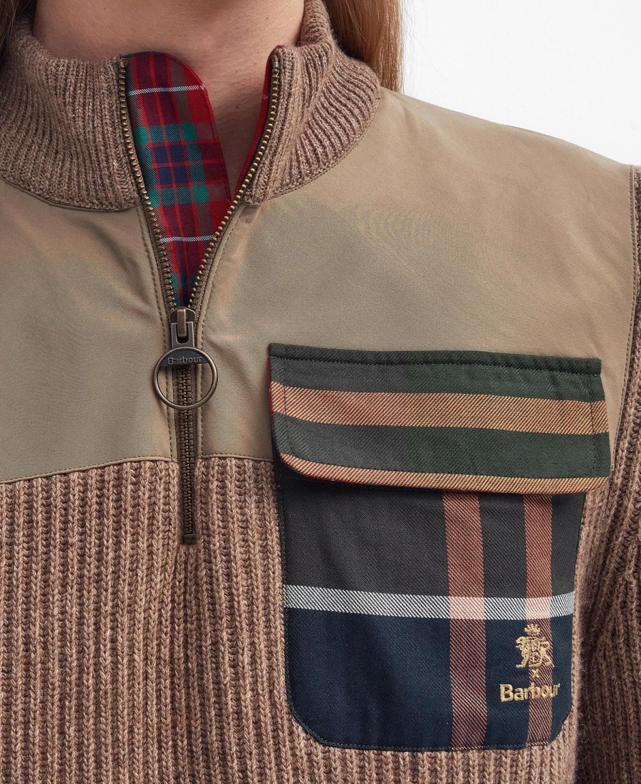 suéter meio zíper barbour x baracuta miller