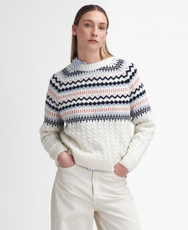 suéter de gola redonda marnie fair isle