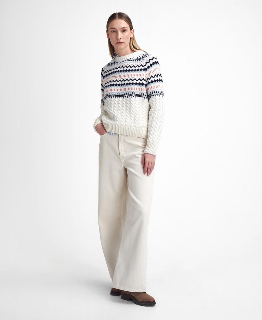 suéter de gola redonda marnie fair isle