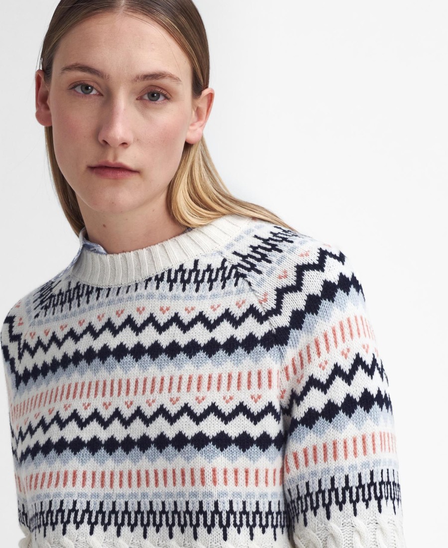 suéter de gola redonda marnie fair isle