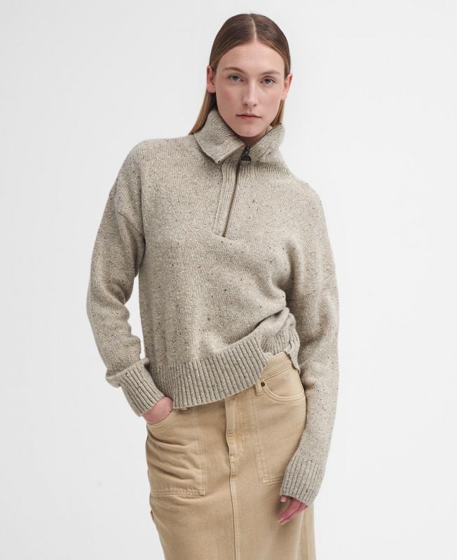 suéter lavensdale com meio zíper