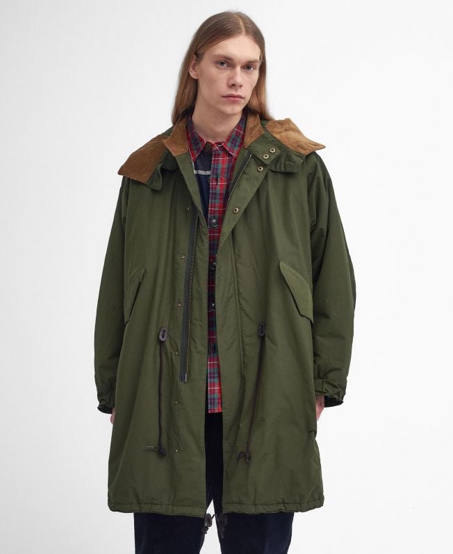 jaqueta barbour x baracuta mods casual parka