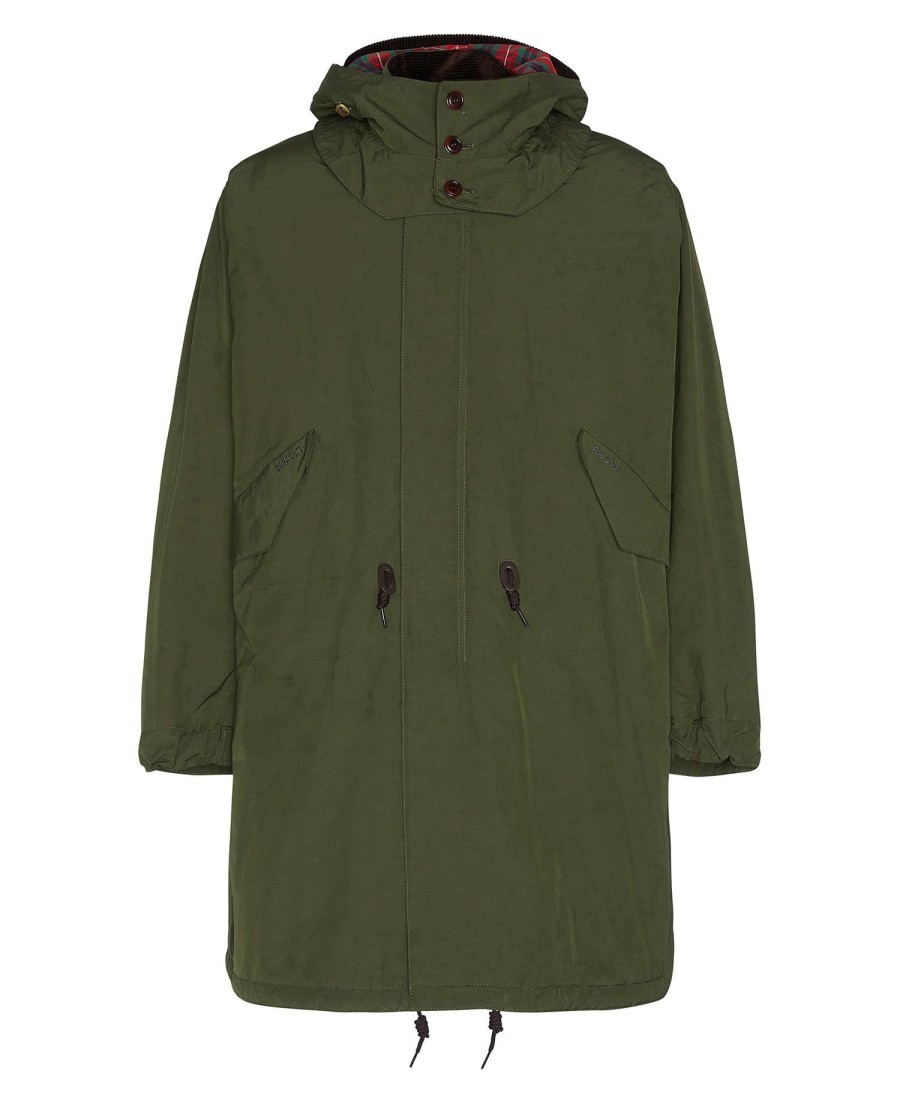 jaqueta barbour x baracuta mods casual parka
