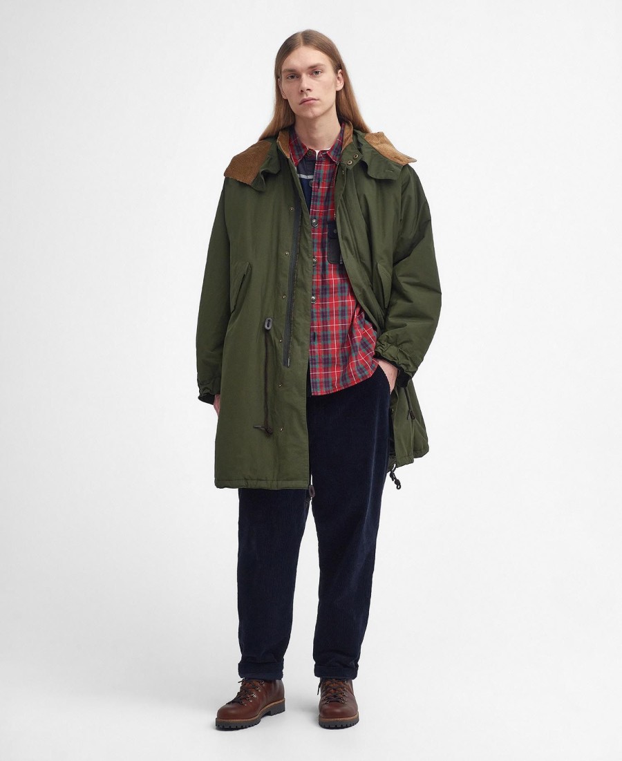 jaqueta barbour x baracuta mods casual parka