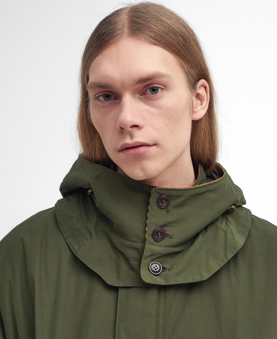 jaqueta barbour x baracuta mods casual parka