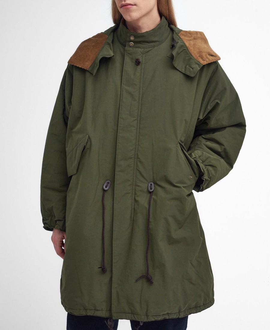 jaqueta barbour x baracuta mods casual parka