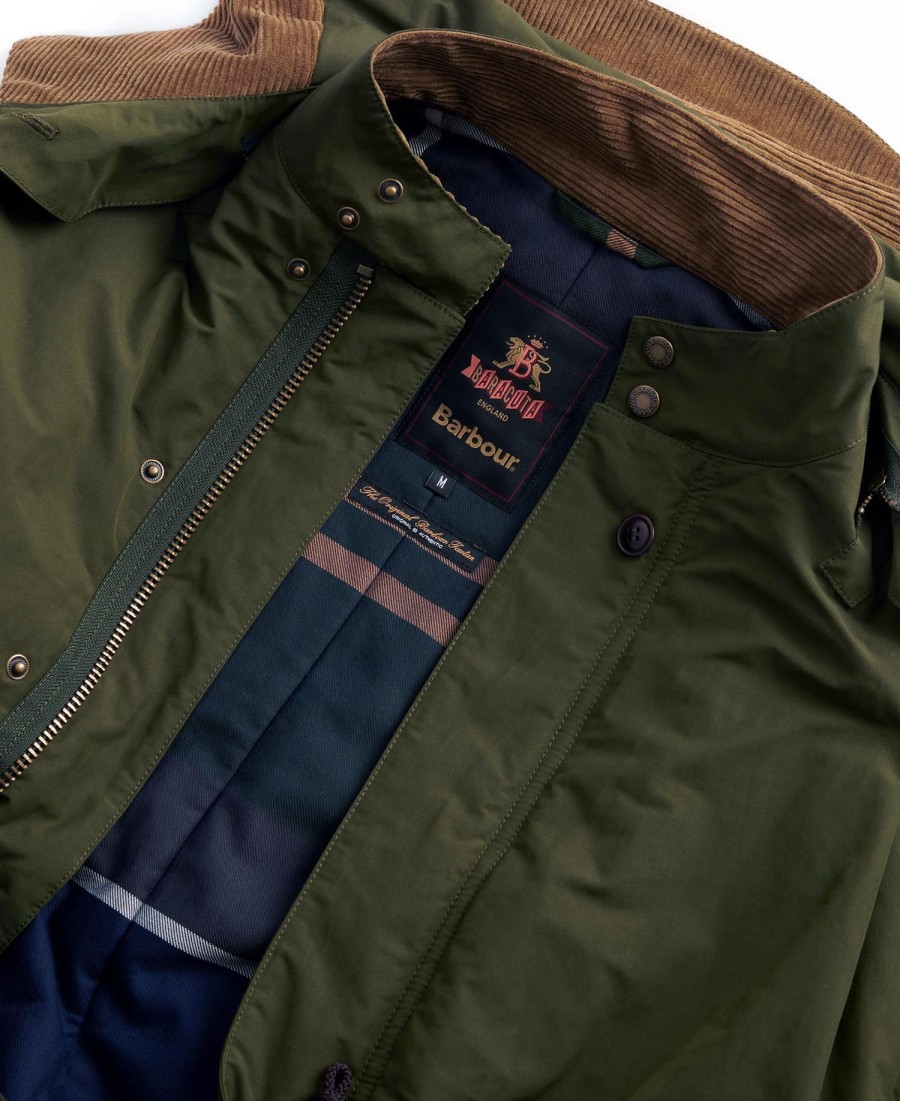 jaqueta barbour x baracuta mods casual parka