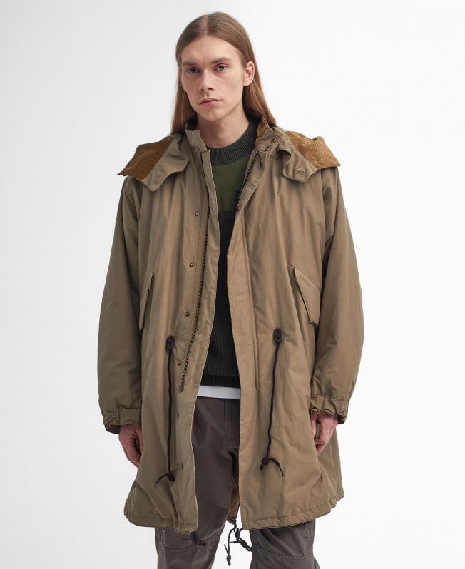 jaqueta barbour x baracuta mods casual parka