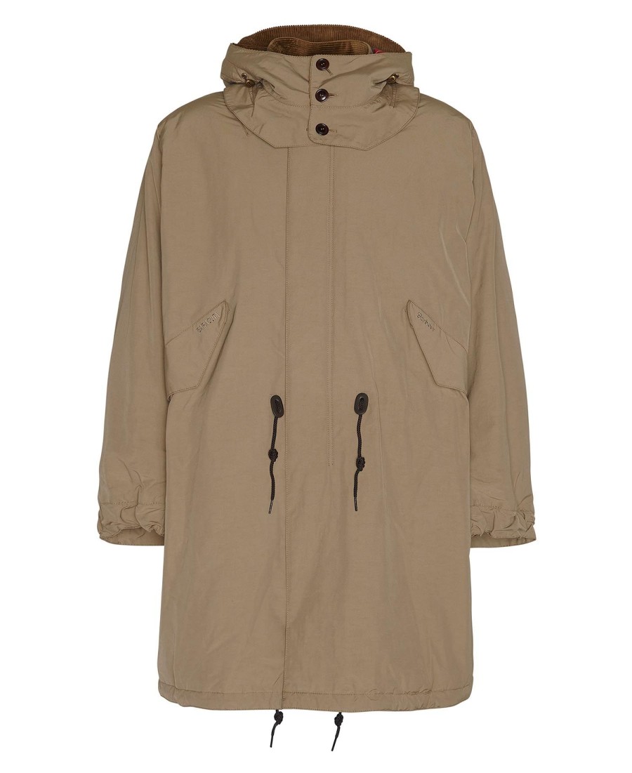 jaqueta barbour x baracuta mods casual parka
