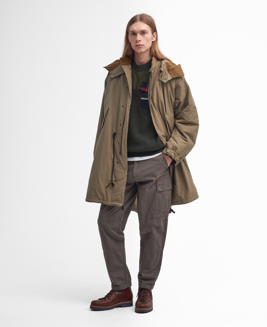 jaqueta barbour x baracuta mods casual parka