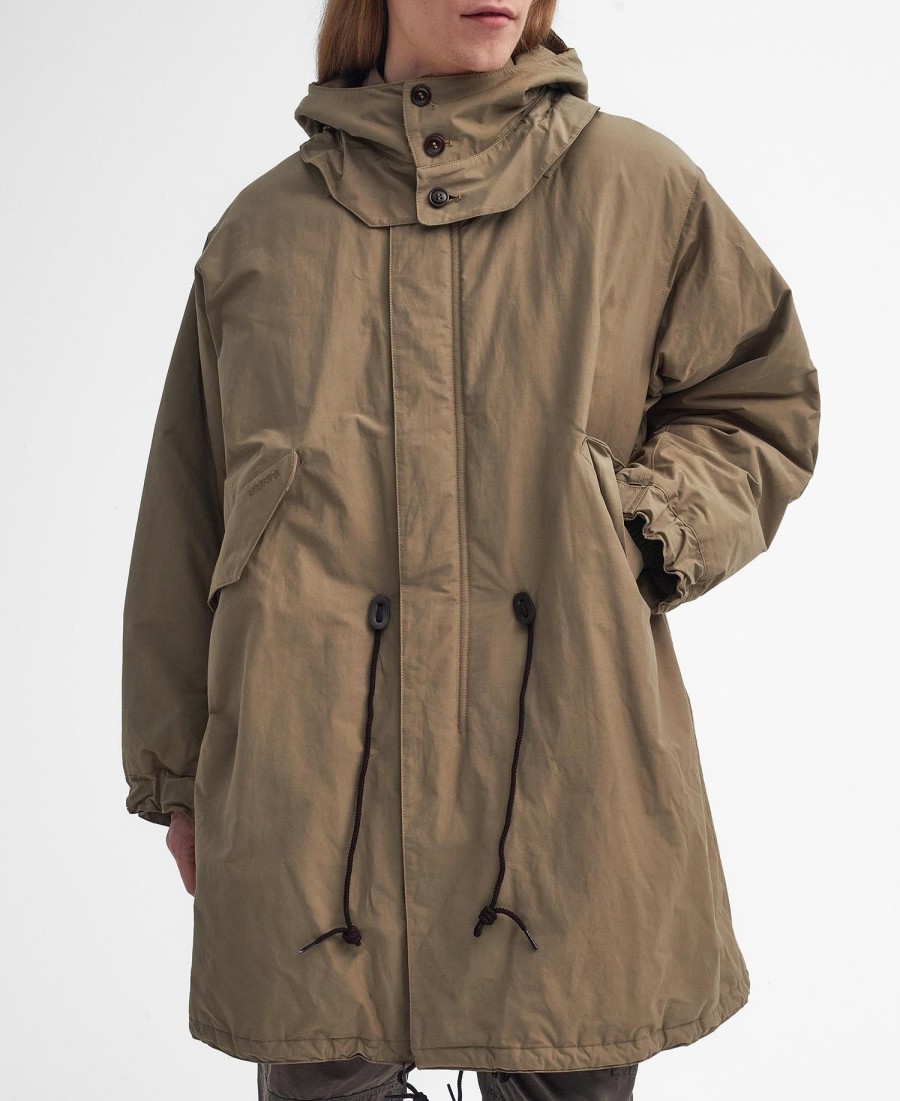 jaqueta barbour x baracuta mods casual parka