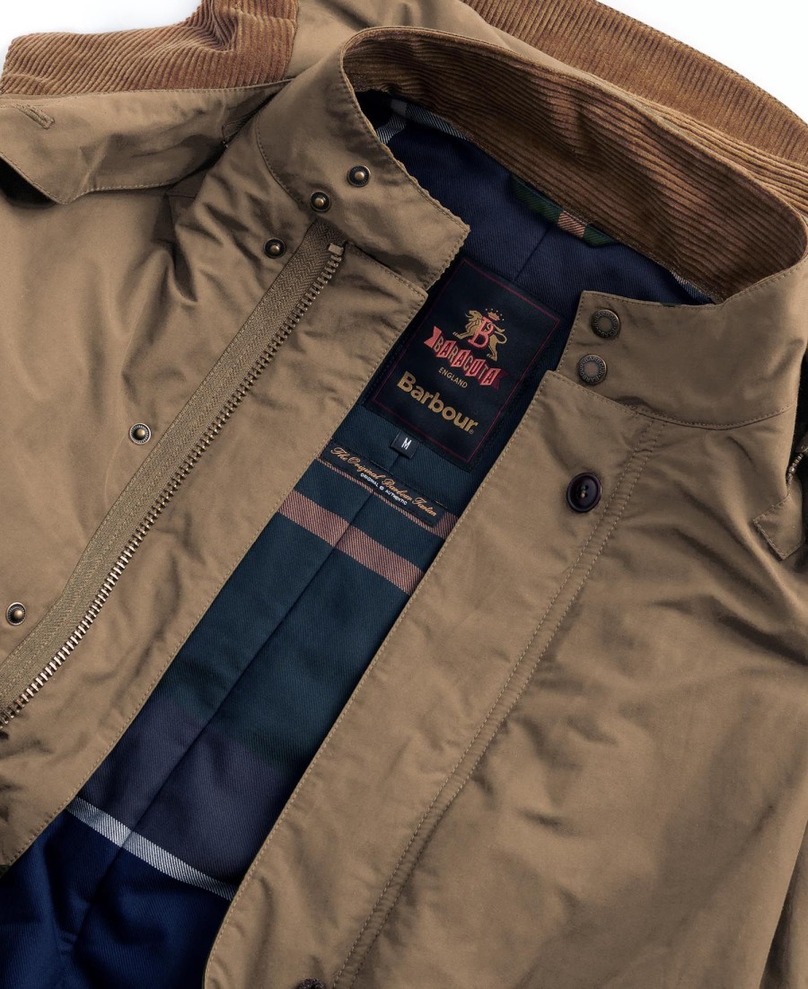 jaqueta barbour x baracuta mods casual parka