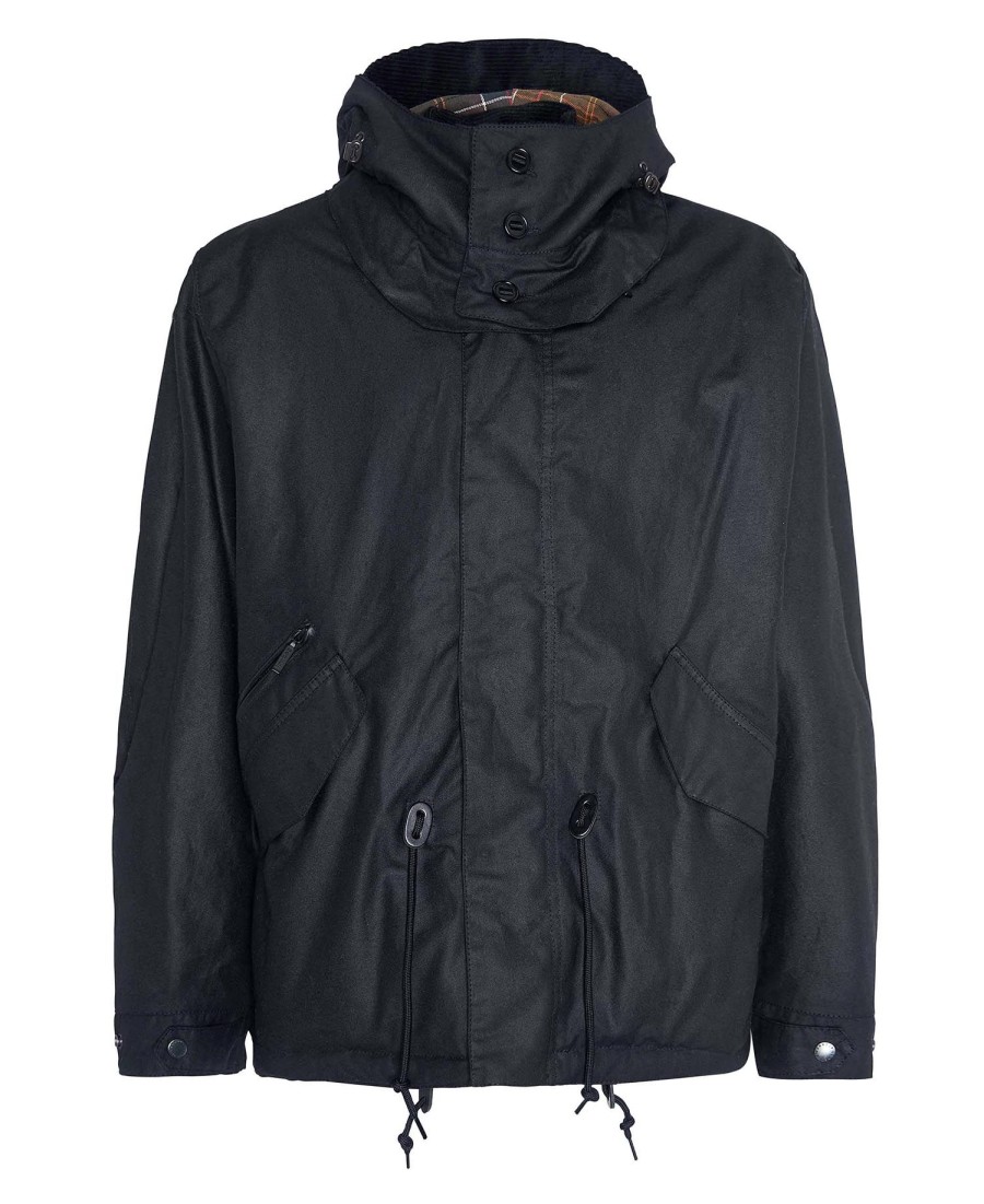 parka curta com cera à prova de vento