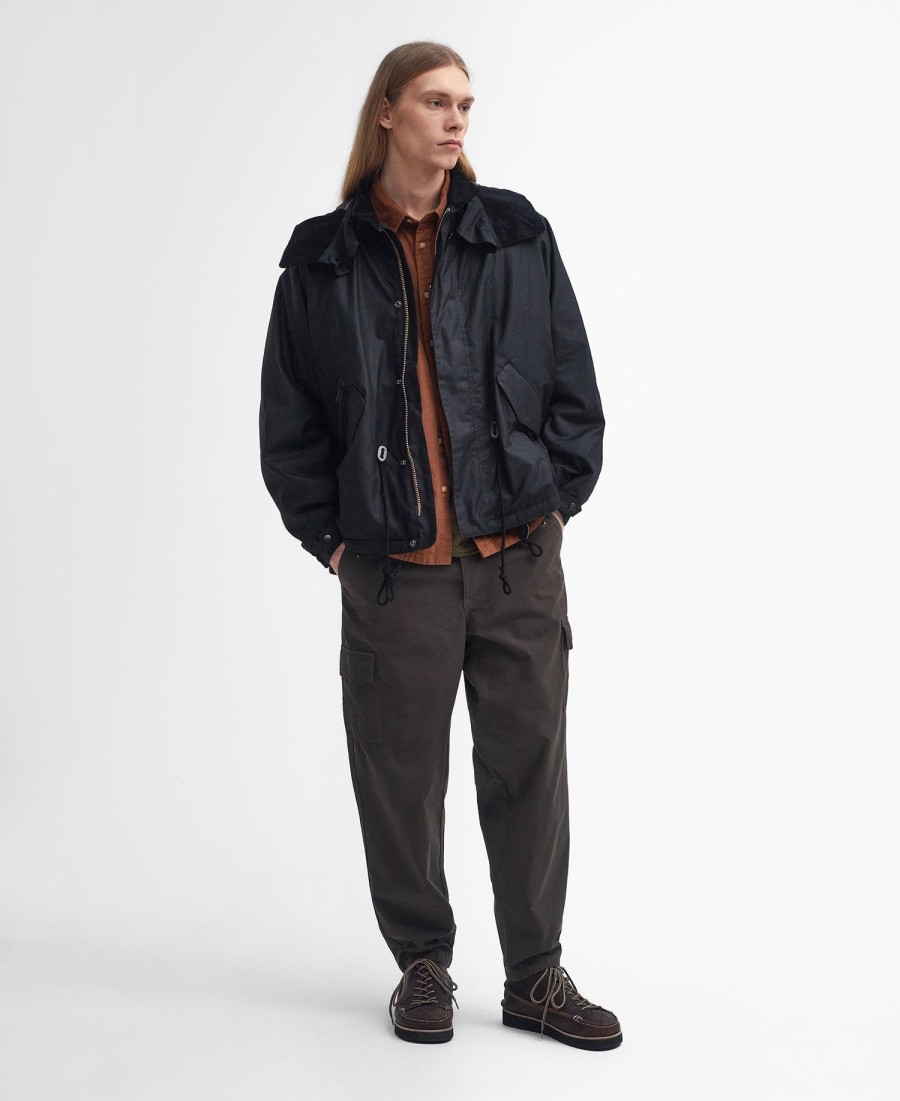 parka curta com cera à prova de vento