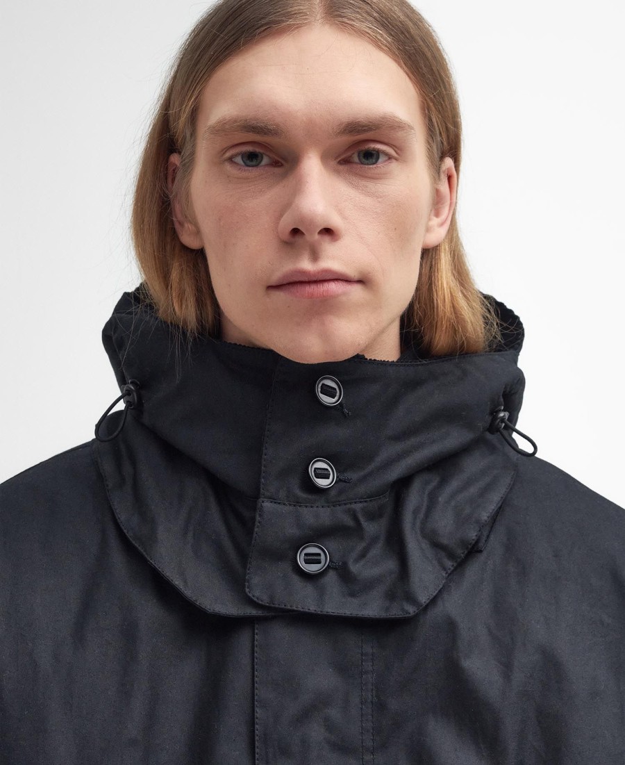 parka curta com cera à prova de vento