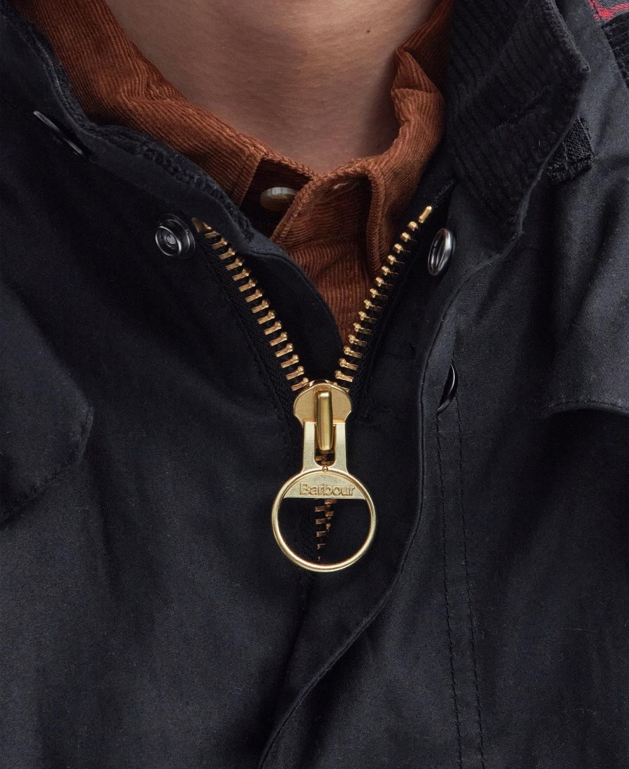 parka curta com cera à prova de vento