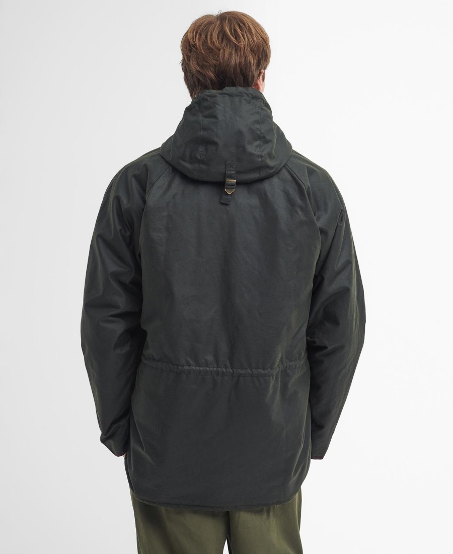 jaqueta parka encerada para campo