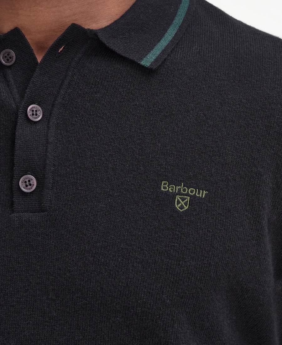 camisa polo de malha de manga comprida nocton