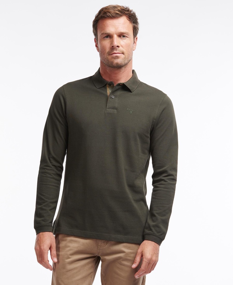 camisa polo essencial de manga comprida