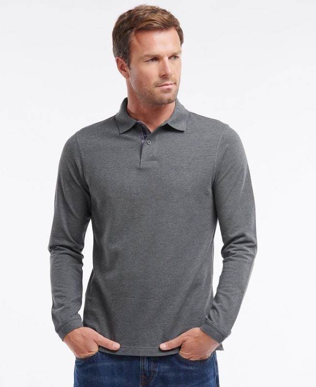 camisa polo essencial de manga comprida