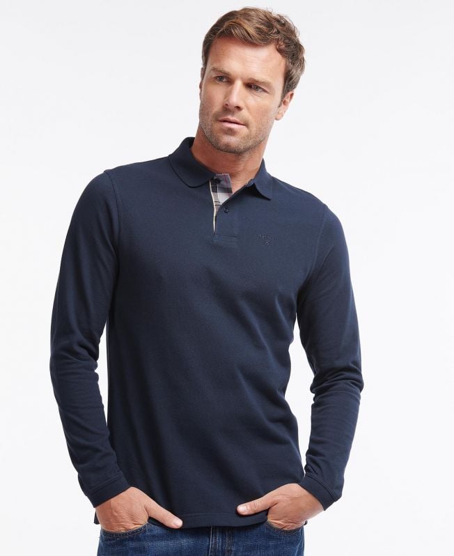 camisa polo essencial de manga comprida