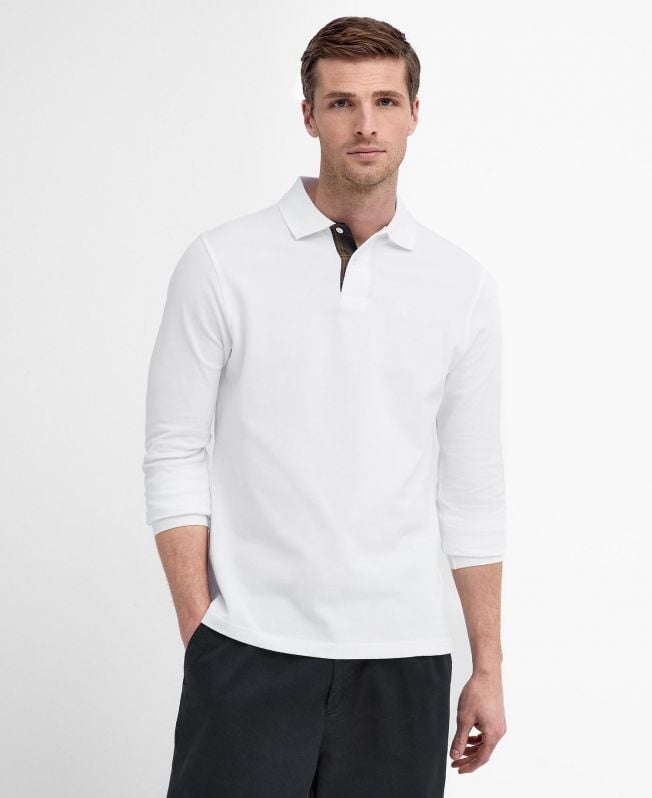 camisa polo essencial de manga comprida