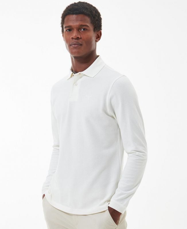 camisa polo essencial de manga comprida