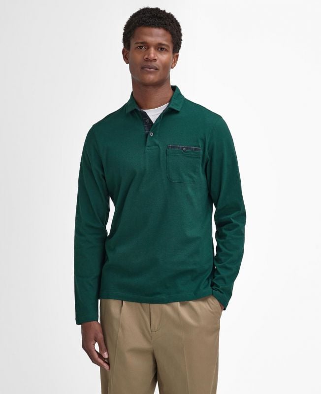 camisa polo de manga comprida corpatch